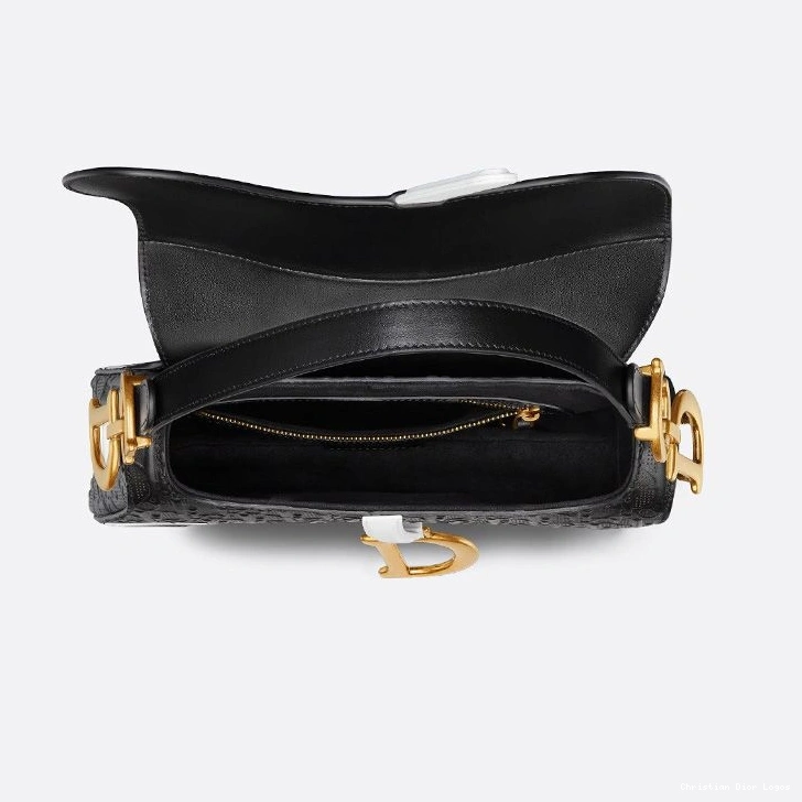 Cheap Bag Oblique Calfskin Christian White Embossed Dior Saddle Black 0709 Luxury
